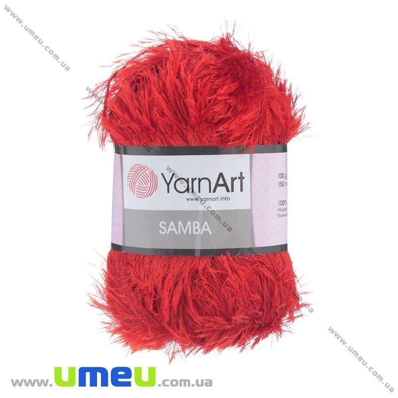 Пряжа YarnArt Samba 100 г, 150 м, Червона 156 (YAR-025492)