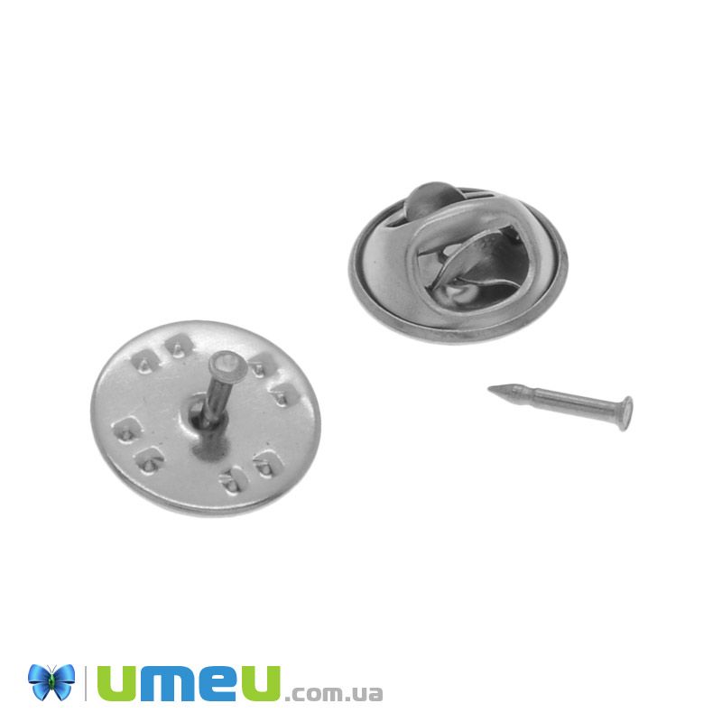 Основа для брошки з нерж. сталі Метелик, 2,5 мм, Темне срібло (STL-039691)