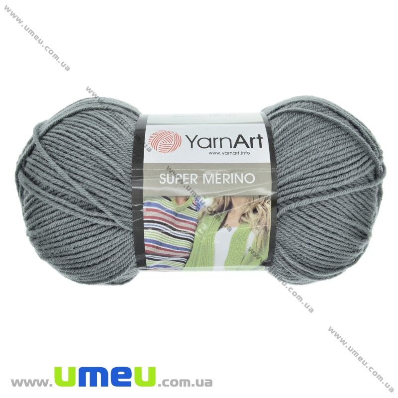 Пряжа YarnArt Super Merino 100 г, 280 м, Сіра 774 (YAR-025438)
