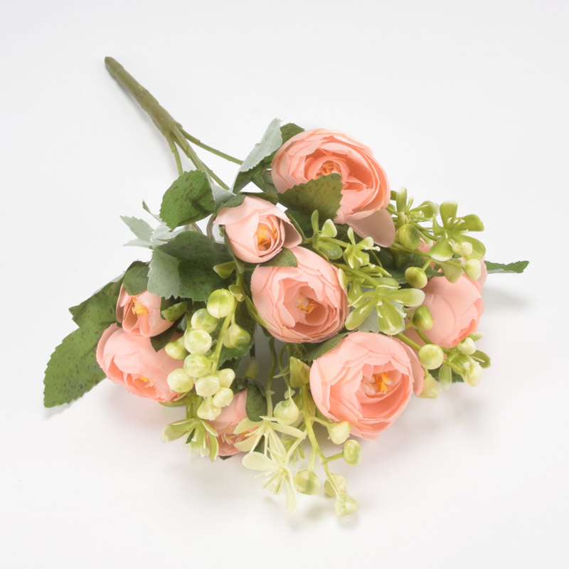 Букет камелии с добавками, 28 см, Персиковый (DIF-062187)