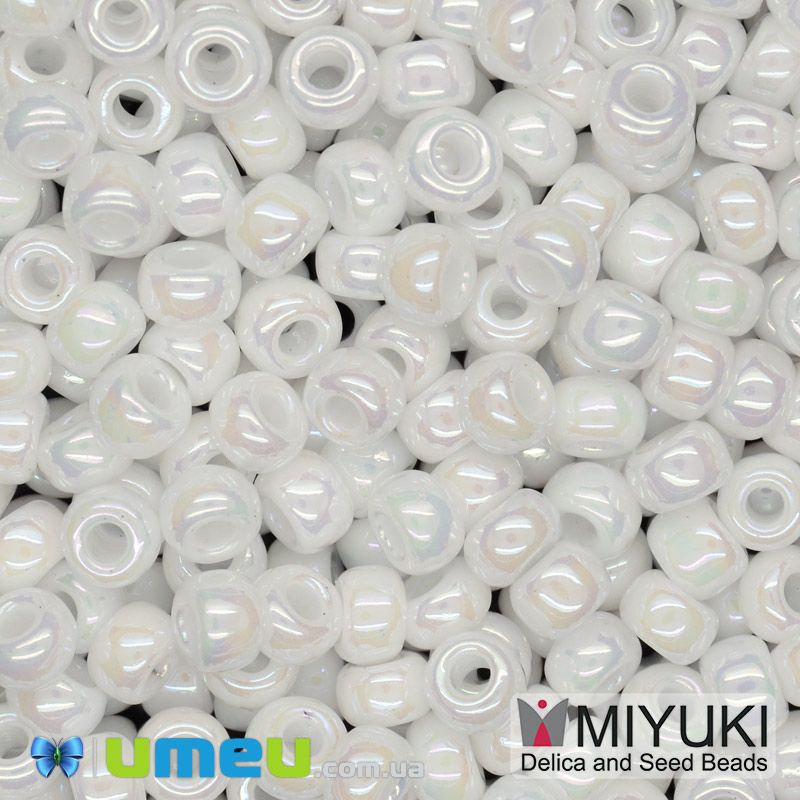 Бисер японский Miyuki круглый RR 6/0 №471, Белый АВ (BIS-046028)