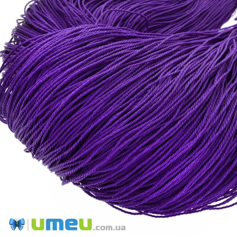 Полиэстеровый шнур крученый, 1 мм, Фиолетовый(LEN-047435)