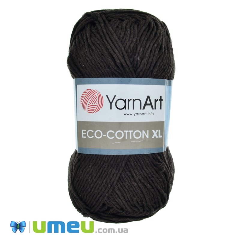 Пряжа YarnArt Eco-cotton XL 200 г, 220 м, Коричнева 777 (YAR-038370)