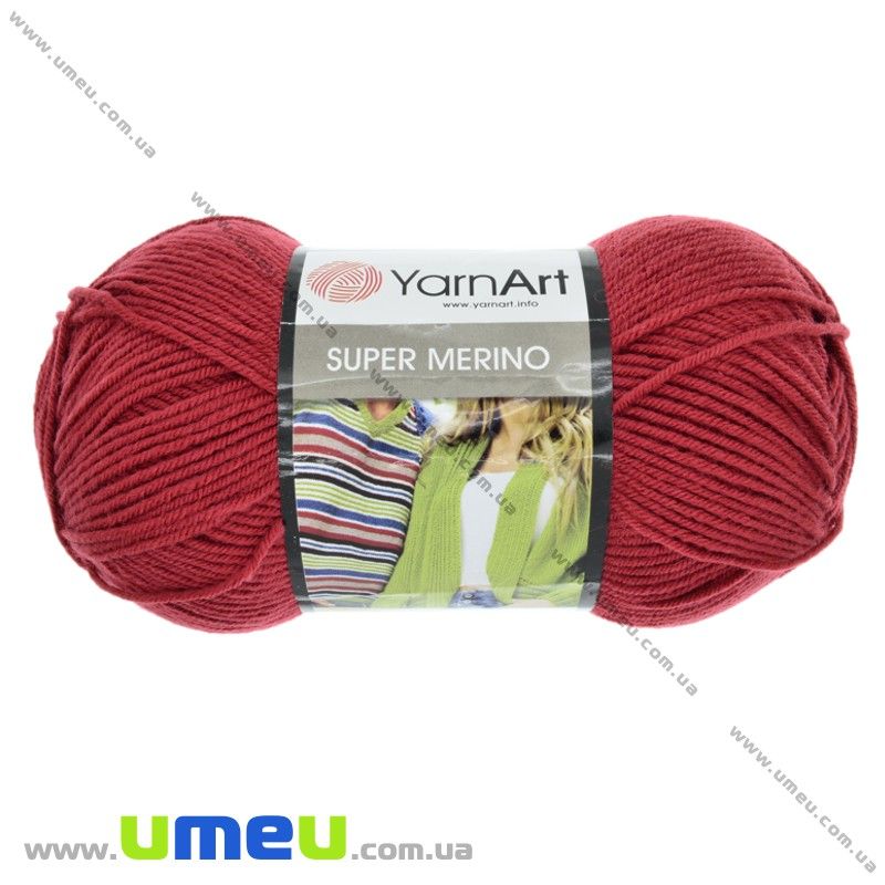 Пряжа YarnArt Super Merino 100 г, 280 м, Красная 251 (YAR-025442)