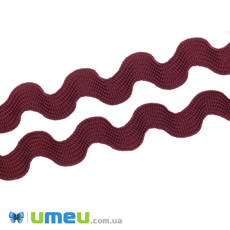 Тасьма березка, 10 мм, Бордова (LEN-042258)