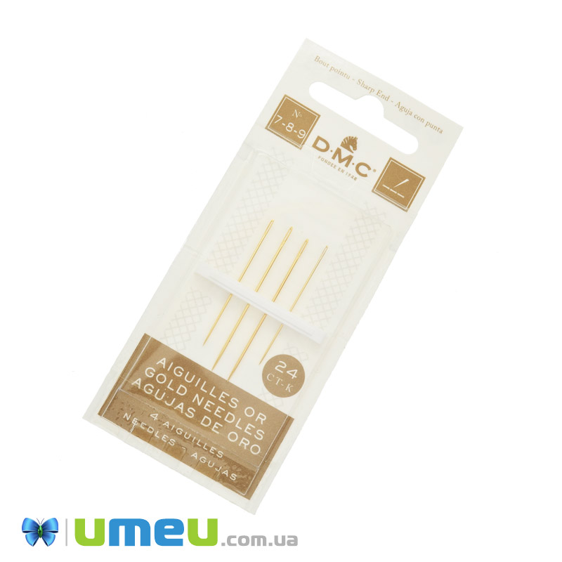 Набор вышивальных иголок DMC (Франция) №7-8-9 с острым кончиком, 4 шт (UPK-047520)