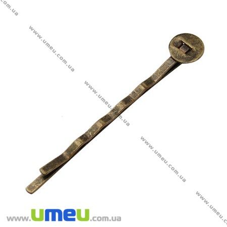 Основа мет. для шпильки невидимка, 52 мм, Антична бронза (OSN-002551)