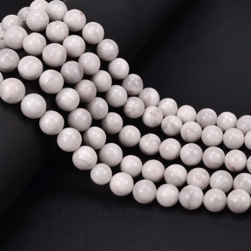 Бусины Агат кружевной (Crazy Agate), Натур. камень, 8,5 мм, Круглые (BUS-057863)