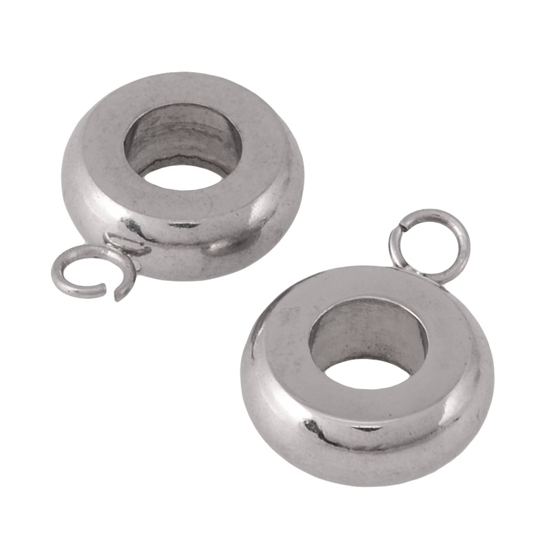 Бейл з нержавіючої сталі, 12х9х3,5 мм, Темне срібло (STL-055877)