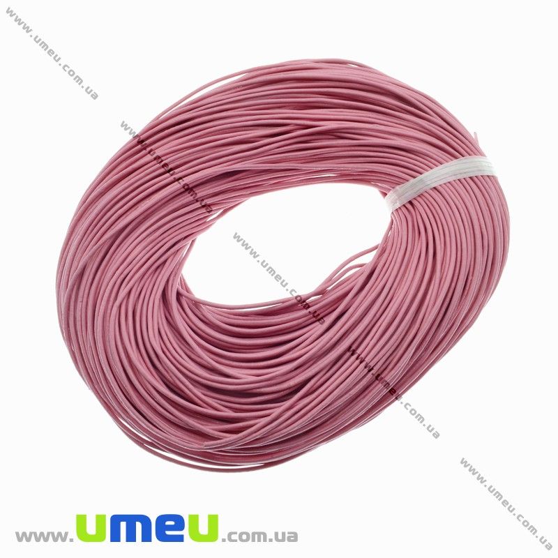 Шкіряний шнур, 1,5 мм, Рожевий (LEN-012276)