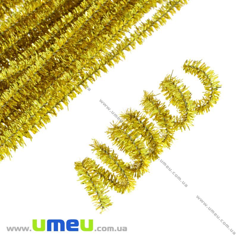 Синельная проволока, Золотистая светлая, 30 см (DIF-018009)