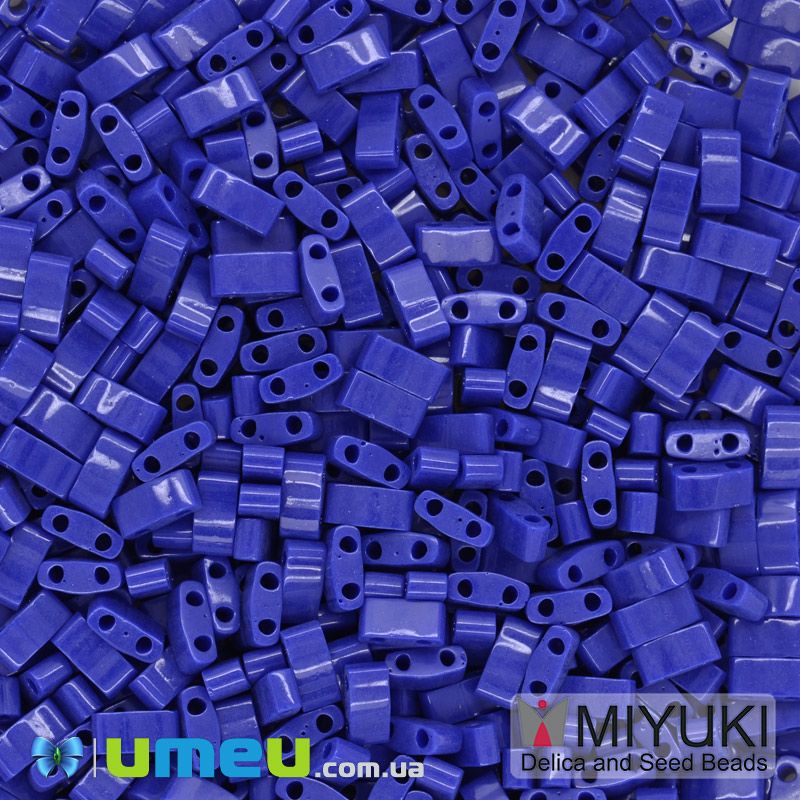 Бисер японский Miyuki HALF TILA №414, 5х2,3 мм, Синий (BIS-046070)