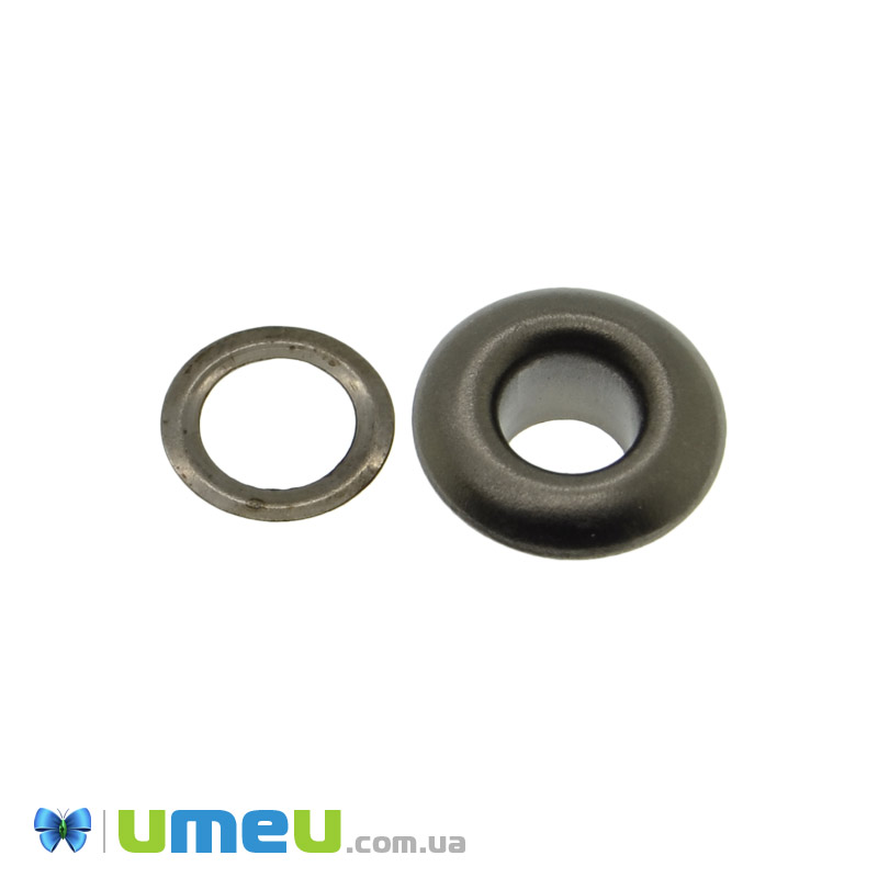 Люверси металеві Грибочек, 11,5 мм, Чорні (SEW-040170)