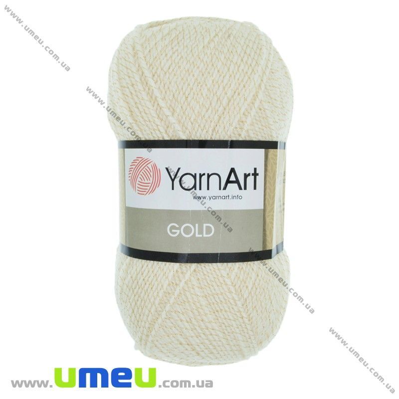 Пряжа YarnArt Gold 100 г, 400 м, Кремовая 9000-А (YAR-025454)