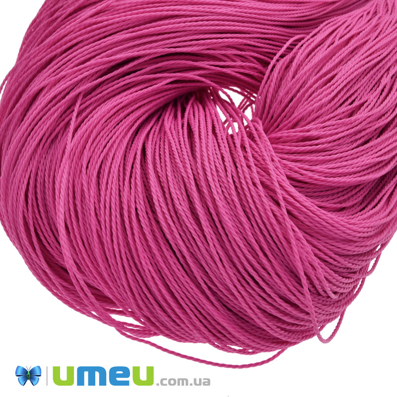 Поліестеровий шнур кручений, 1 мм, Рожевий(LEN-047441)