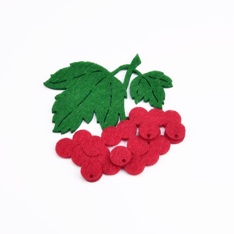 Декоративний виріб із фетру Калина, 8х7,5 см, Червона (FLT-051568)