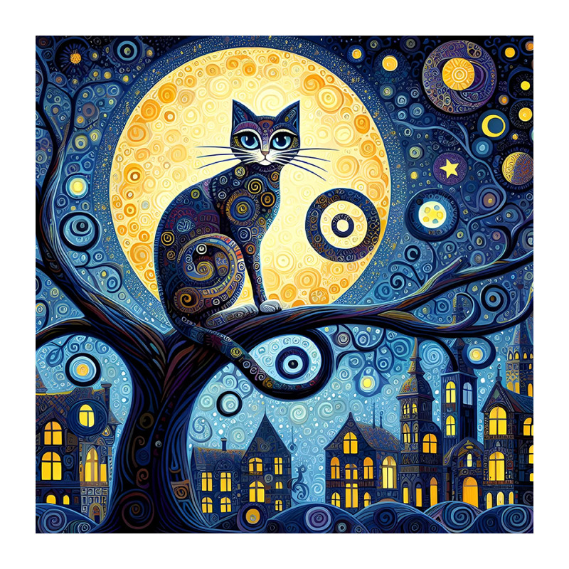 Набор алмазной живописи на подрамнике 30х30 см, Загадочный мир (SXM-056359)