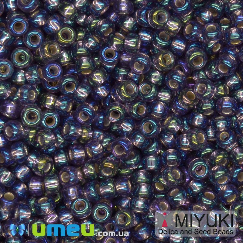 Бісер японський Miyuki круглий RR 11/0 №1024, Фіолетовий АВ (BIS-045666)