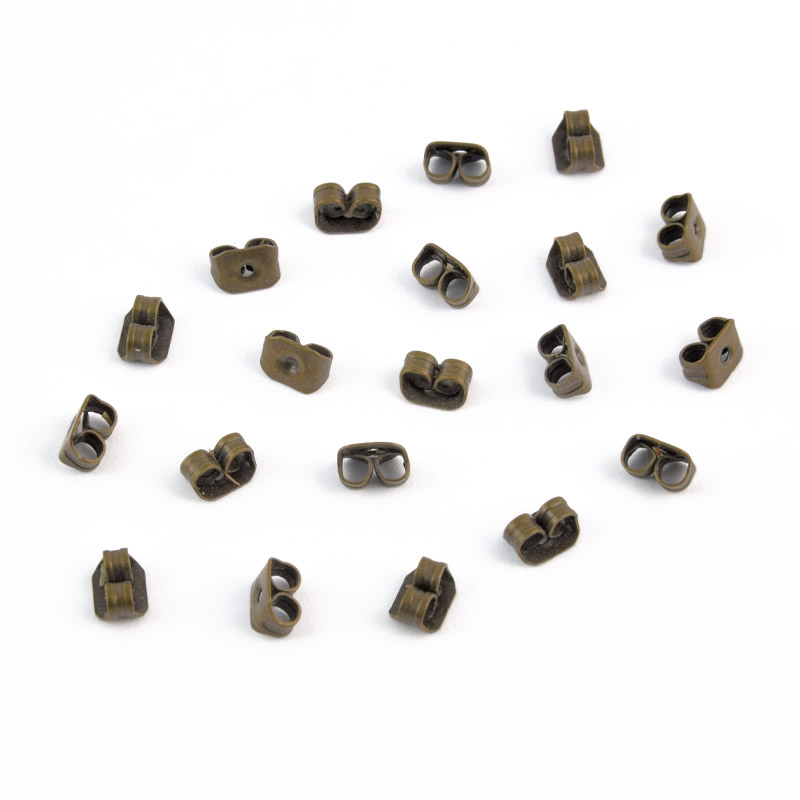 Заглушки для пусет, Антична бронза, 5х4 мм (OSN-058399)