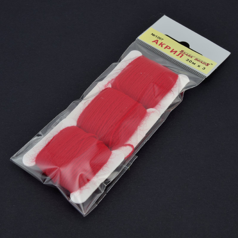 Акриловые нитки, №1207, Красные (MUL-058768)