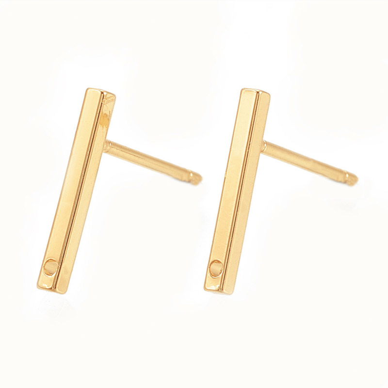 Пусети, Латунь із позолотою 18 kt, 12х1,7 мм (OSN-056111)