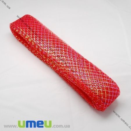 Регілін з люрексом, 20 мм, Червоний (REG-012446)