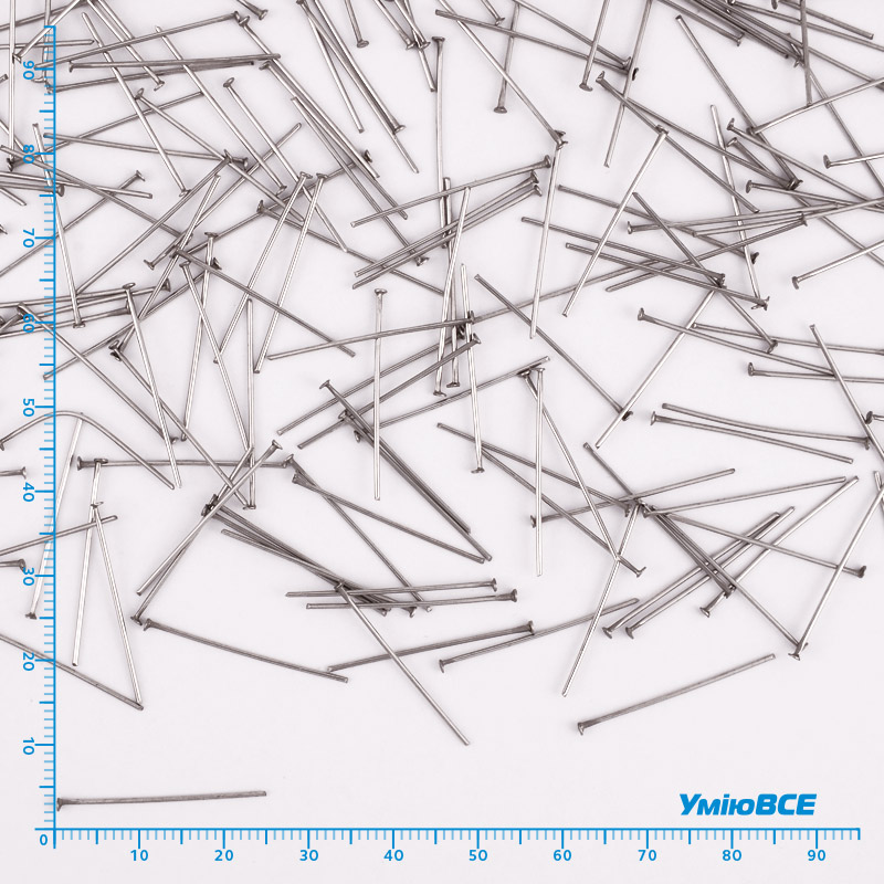 Гвоздики из нерж. стали, 25 мм, Темное серебро (STL-056244)
