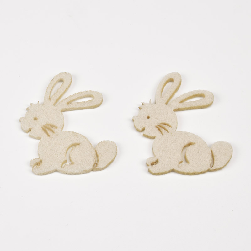 Декоративное изделие из фетра Кролик, 5х4 см, Кремовый (FLT-057289)