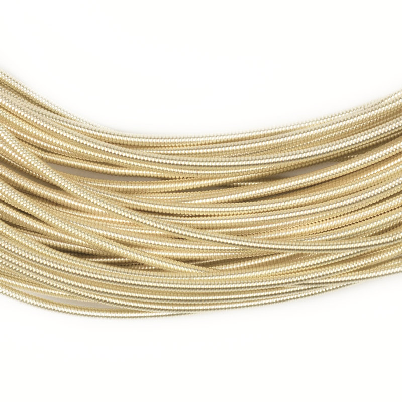 Канитель жесткая 1 мм, Золотистая светлая (KNT-051351)