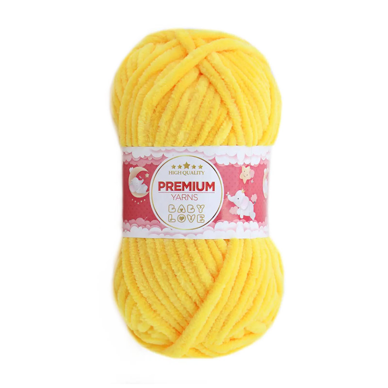 Пряжа Premium Yarn Baby Love 50 г, 60 м, Желтая 313 (YAR-052326)