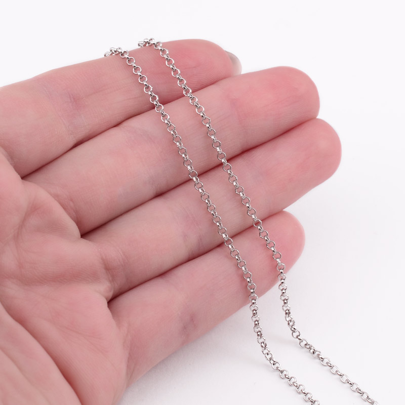 Цепь, Темное серебро, 2 мм (ZEP-056065)