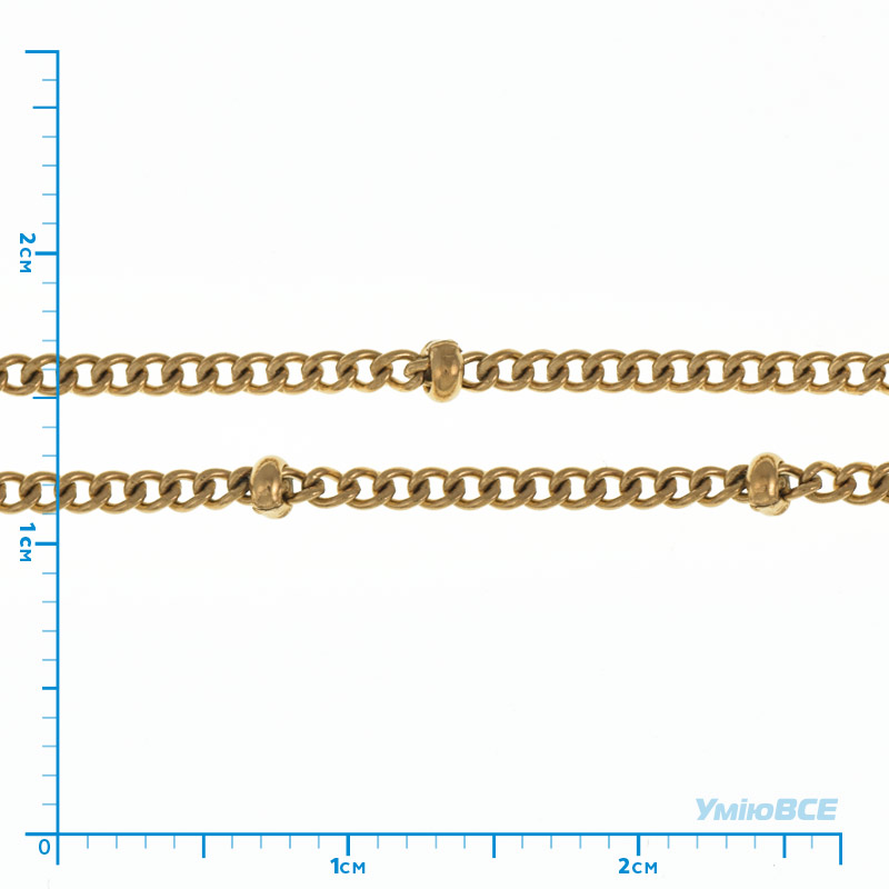 Цепь из нержавеющей стали, 1,5 мм, Золото (ZEP-058387)