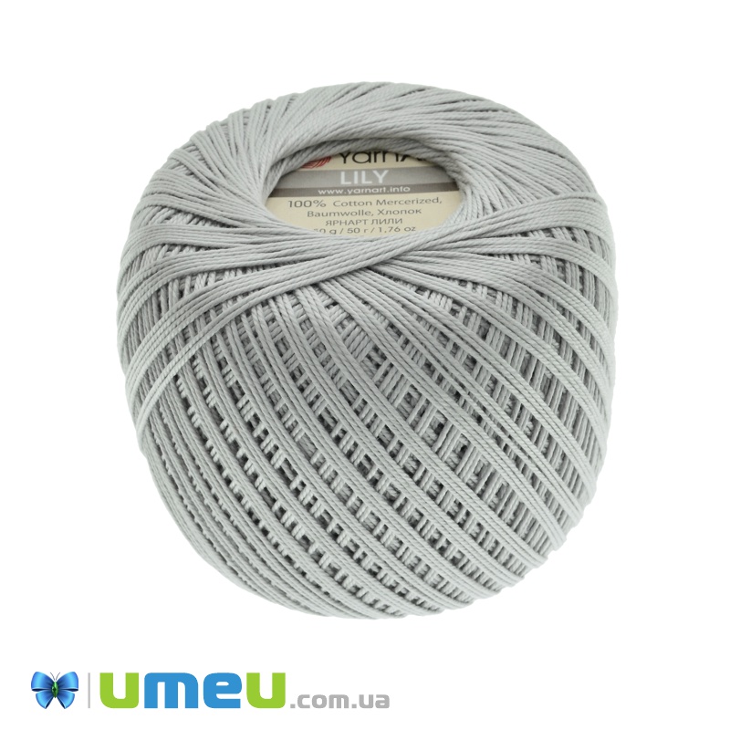 Пряжа YarnArt Lily 50 г, 225 м, Сіра 4920 (YAR-038405)