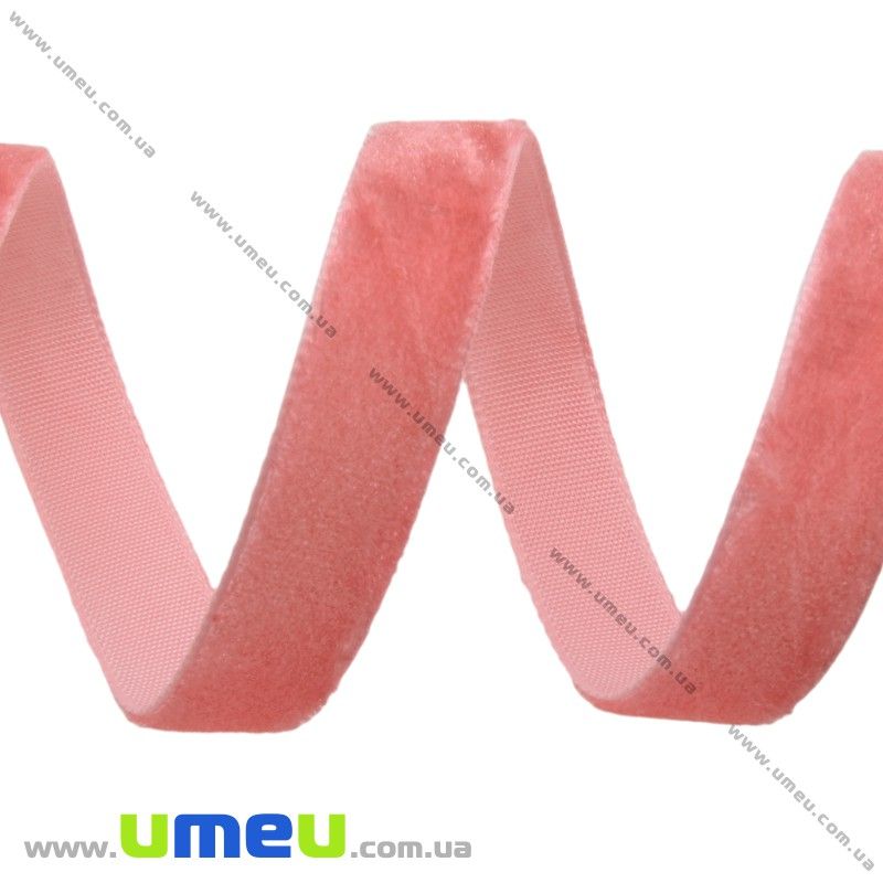 Лента бархатная, 10 мм, Коралловая (LEN-027262)