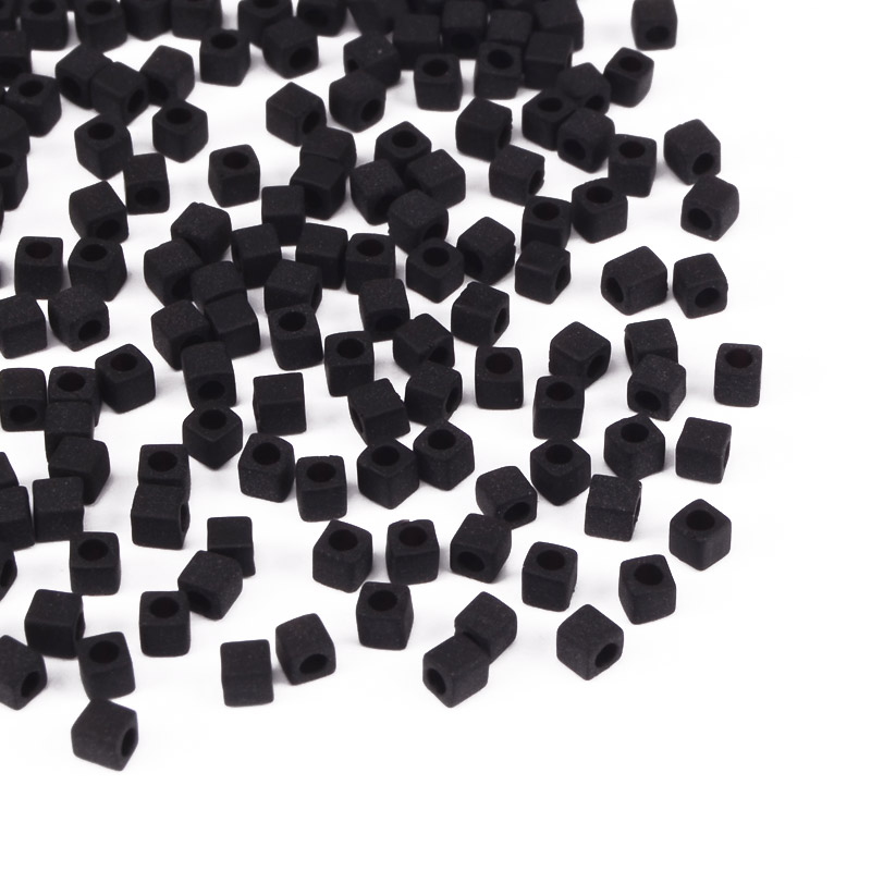 Бисер японский Miyuki Cubes SB18-401F, 1,8 мм, Черный матовый (BIS-055959)