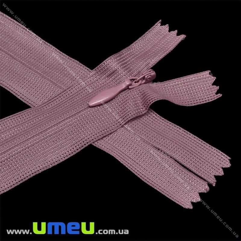 Блискавка (змійка) потайна нероз'ємна, 50 см, Тип 3, Сливова (ZIP-016069)