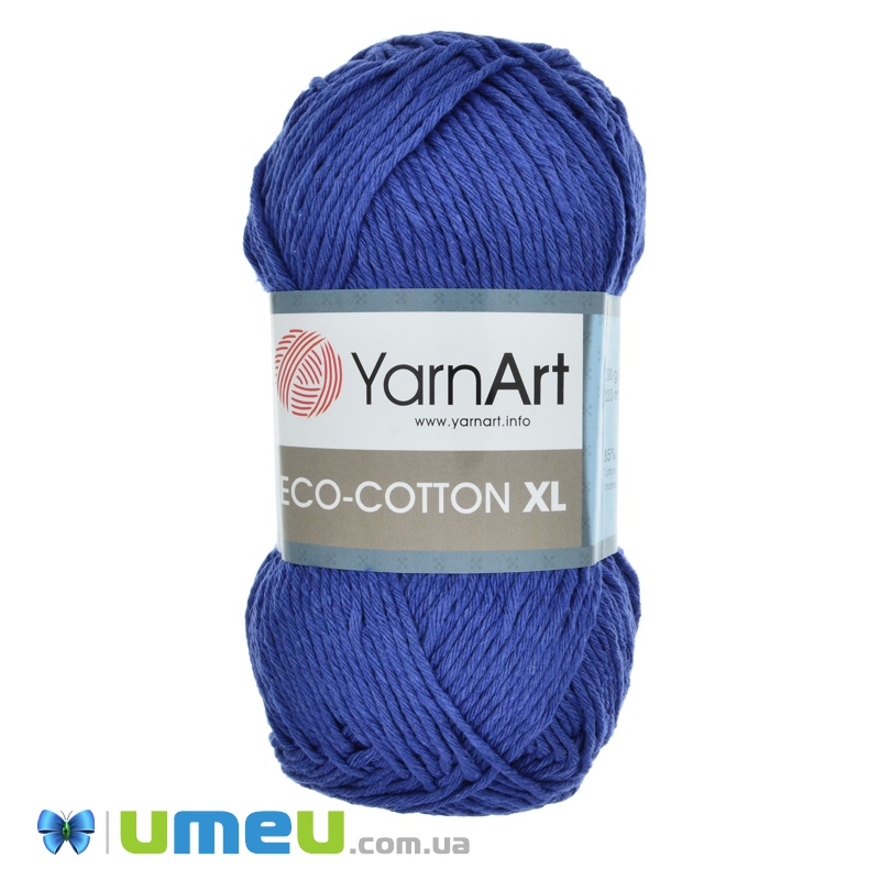 Пряжа YarnArt Eco-cotton XL 200 г, 220 м, Синя 774 (YAR-038373)