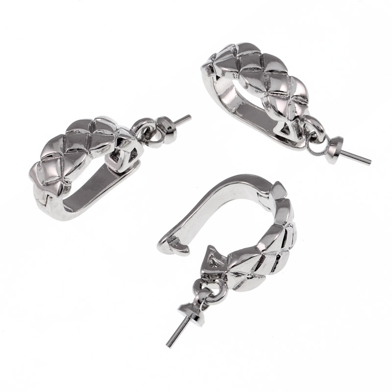 Бейл знімний зі штифтом, 18 мм, Латунь з покриттям Родій (OSN-055370)