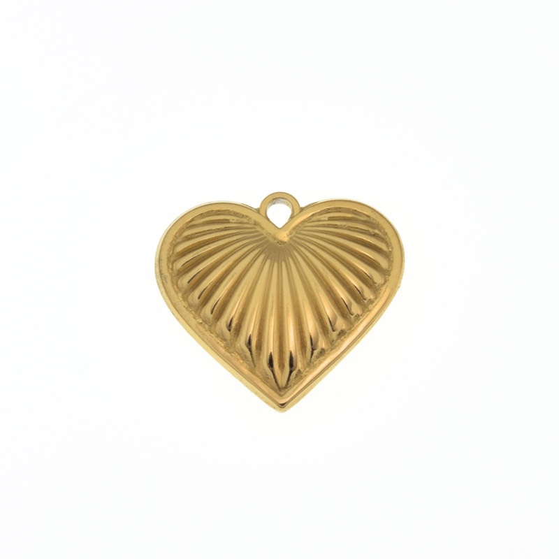 Подвеска из нерж. стали Сердце, 20,5х18,5 мм, Покрытие 18 kt (STL-061321)