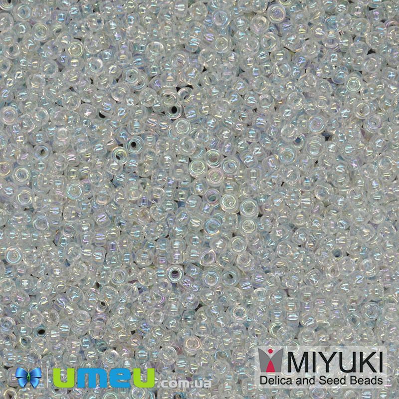Бісер японський Miyuki круглий RR 15/0 №250, Прозорий АВ (BIS-045863)