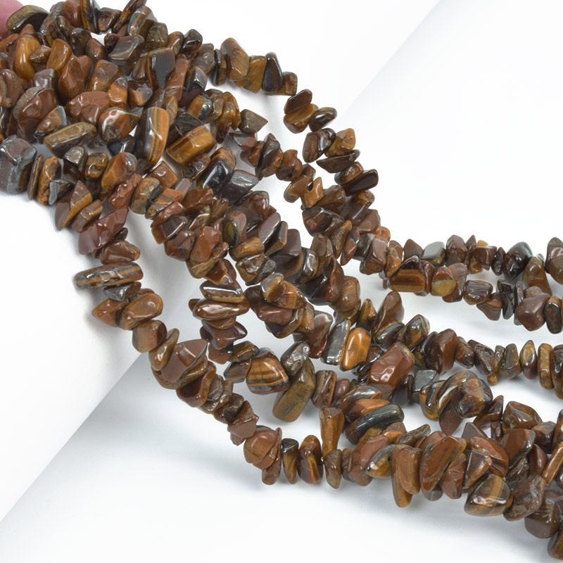 Бусины (скол) Тигровый глаз, Натур. камень, 5-10 мм (79-80 см) (BUS-057719)