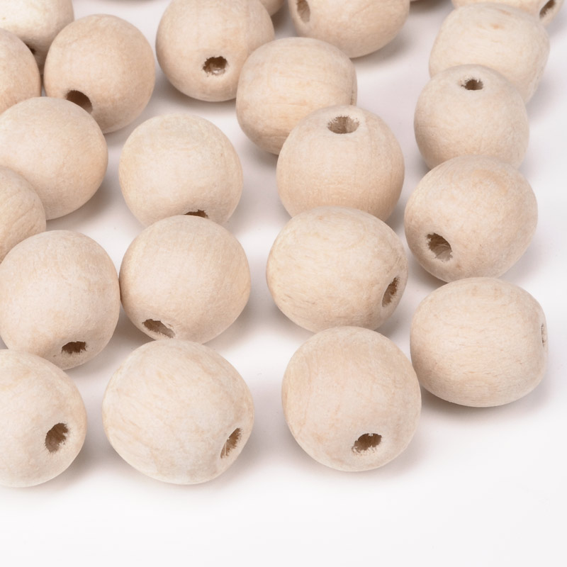 Бусина деревянная 16 мм, Круглая, Бук (BUS-057688)