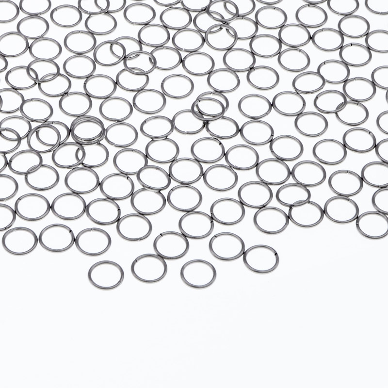 Колечки из нерж. стали, 4 мм, 0,5 мм, Темное серебро (STL-055855)