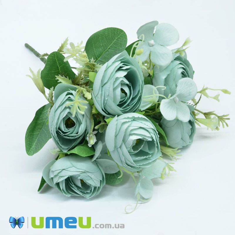 Букет півонії, 35 см, М'ятний (DIF-044957)