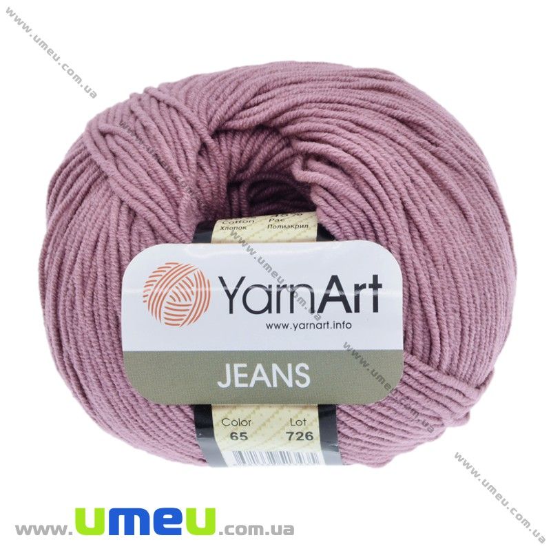 Пряжа YarnArt Jeans 50 г, 160 м, Чайна троянда 65 (YAR-025310)