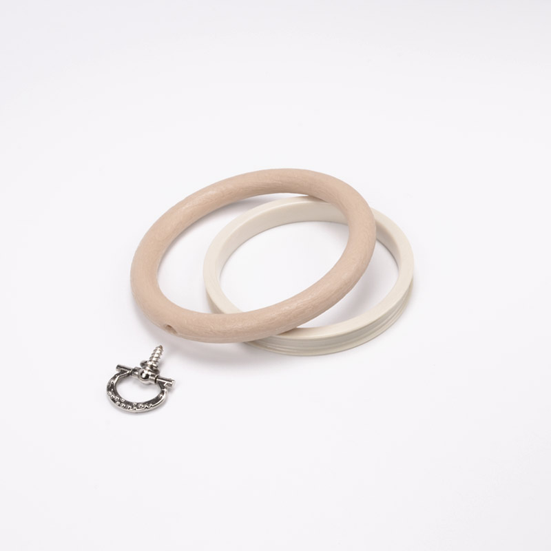 Пяльці-рамка NURGE круглі пластикові 9,5 см, Бежеві (MUL-053310)