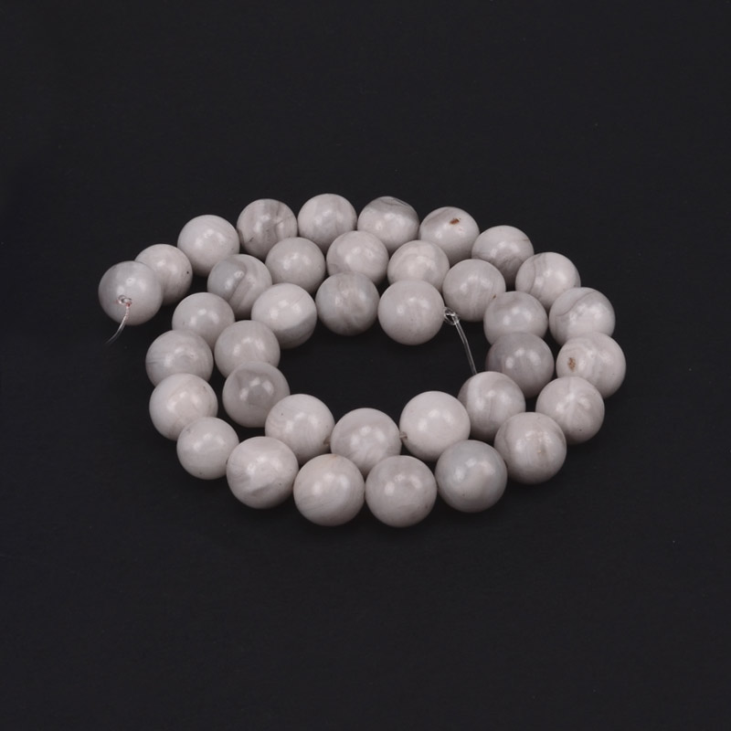 Намистини Агат мереживний (Crazy Agate), Натур. камінь, 8,5 мм, Круглі (BUS-057863)