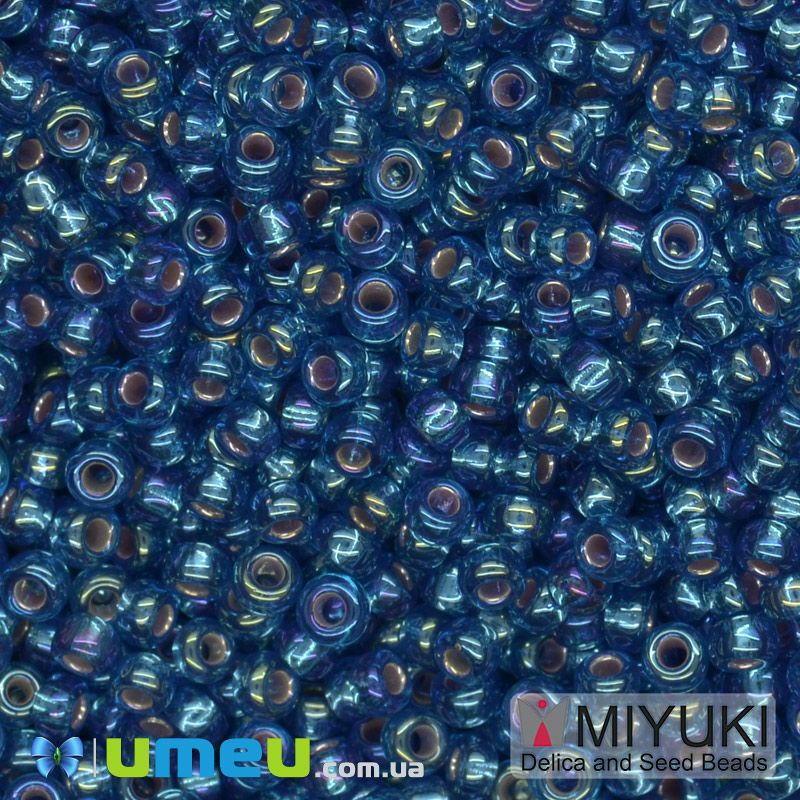 Бисер японский Miyuki круглый RR 8/0 №1025, Голубой АВ (BIS-045981)
