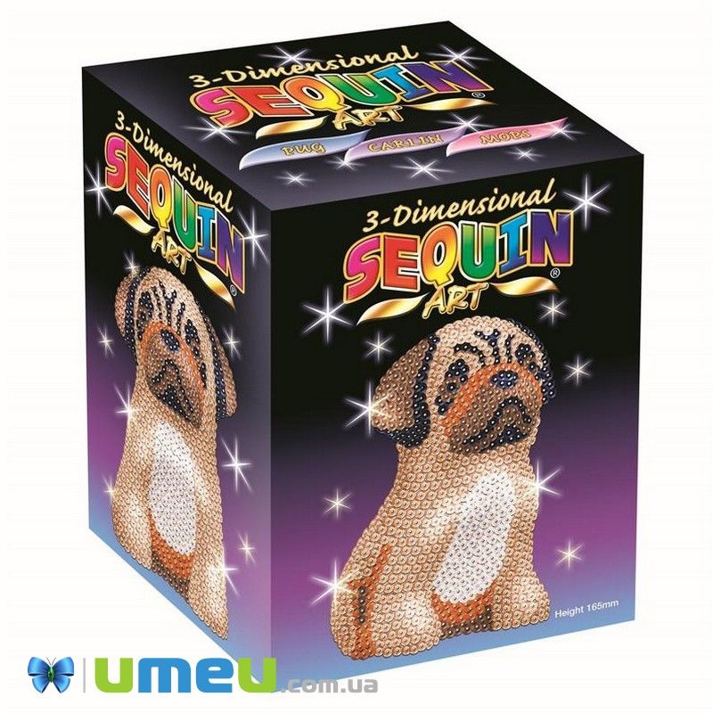 Набір для творчості Sequin Art 3D Великий Лілі Мопс (DIF-043480)
