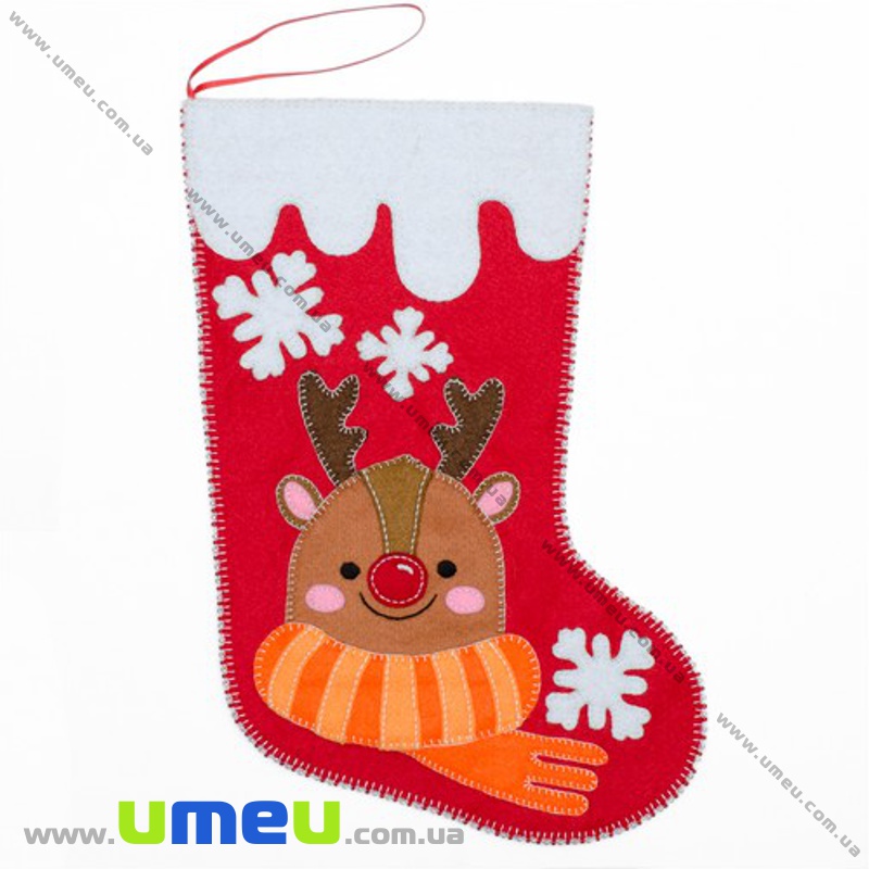 Набір з фетру для створення іграшки, Новорічний чобіток ФН-64, 25х35 см (FLT-035519)